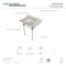 Kingston Brass 36X22 Marble Vanity Top W/ Acrylic Feet Combo, Marble/Nickel KVPB36MASQ8 - alternate 4